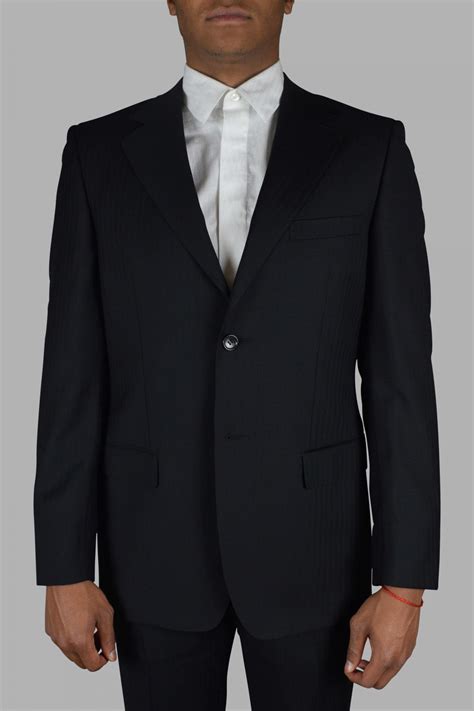 gucci navy blue suit